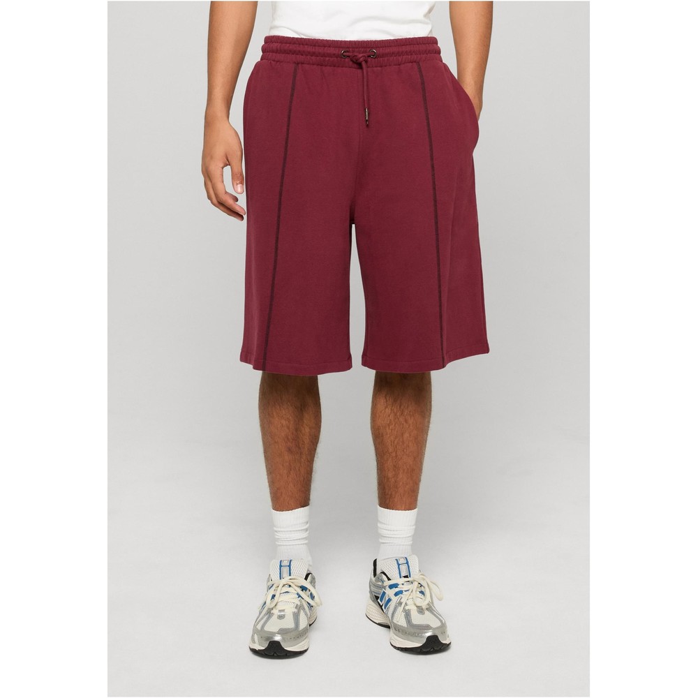 Urban Classics - Contrast Seam Peached Bermuda Korte broek - Rood